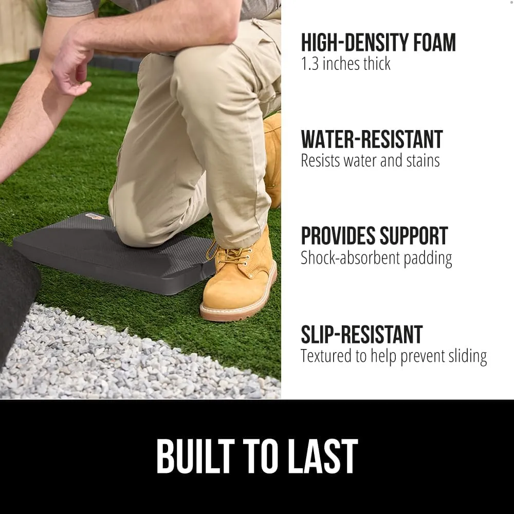 GORILLA GRIP Extra Thick Patent Pending Garden Kneeling Pad, Supportive Soft Foam Knee Cushioning for Gardening, Water Resistant Construction, Bathing Baby, Workout Supplies, Lightweight