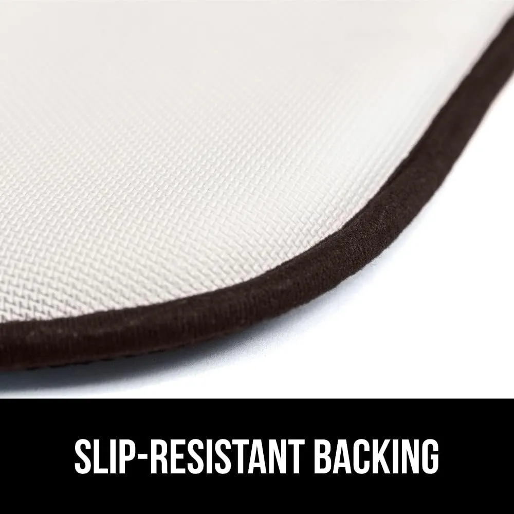 GORILLA GRIP Slip Resistant Chair Cushions, No Ties Required, Memory Foam Pads for Dining Room, Kitchen Table, Office, Rocking Chairs, Plush Seat Cover Cushion Pad, Home Decor, Set of 2 16x16, Brown