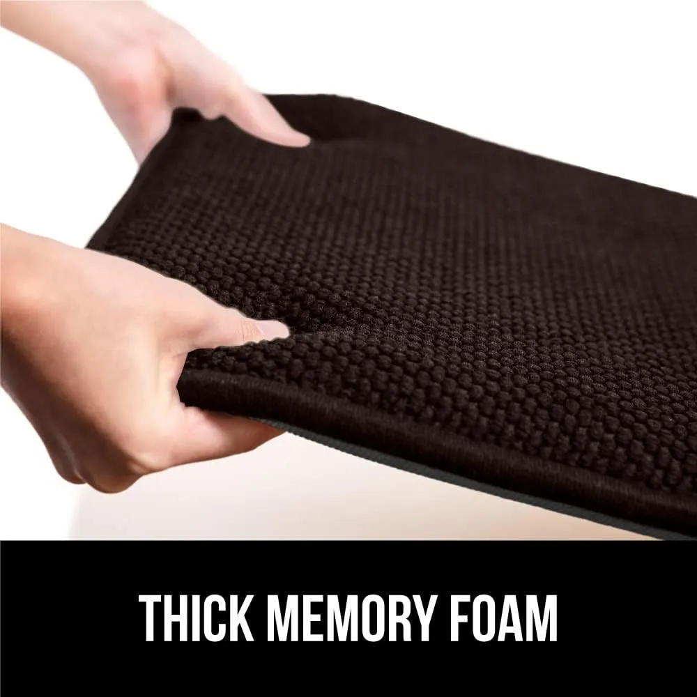 GORILLA GRIP Slip Resistant Chair Cushions, No Ties Required, Memory Foam Pads for Dining Room, Kitchen Table, Office, Rocking Chairs, Plush Seat Cover Cushion Pad, Home Decor, Set of 2 16x16, Brown