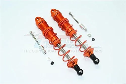 GPM for Arrma 1:8 KRATON / Outcast / Talion / KRATON V5 / Notorious V5 / 1:7 FIRETEAM Upgrade Parts Aluminum Rear Adjustable Dampers 135mm - 1Pr Set Orange