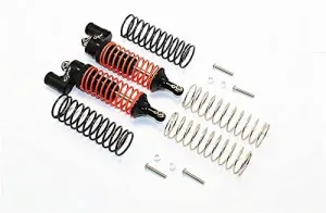 GPM For Traxxas Telluride 4X4 & Slash 4X4 Upgrade Parts Aluminum Rear Adjustable L-Shape Damper (95mm) With 1.3mm & 1.7mm Coil Spare Springs - 1Pr Set Black