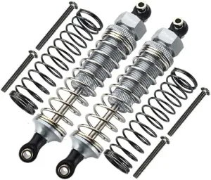 GPM for Traxxas TRX-4 Trail Defender Crawler/TRX-6 MERC-Benz G63 Upgrade Parts Aluminum Front/Rear Adjustable Spring Dampers - 1Pr Set Silver