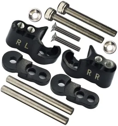 GPM For Traxxas X Maxx 4X4 Upgrade Parts Aluminum Rear Adjustable Shock Mount - 1 Set Black