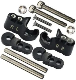 GPM For Traxxas X Maxx 4X4 Upgrade Parts Aluminum Rear Adjustable Shock Mount - 1 Set Black