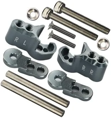 GPM For Traxxas X Maxx 4X4 Upgrade Parts Aluminum Rear Adjustable Shock Mount - 1 Set Gray Silver