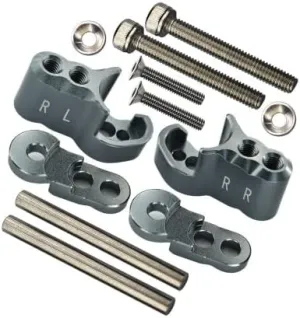 GPM For Traxxas X Maxx 4X4 Upgrade Parts Aluminum Rear Adjustable Shock Mount - 1 Set Gray Silver