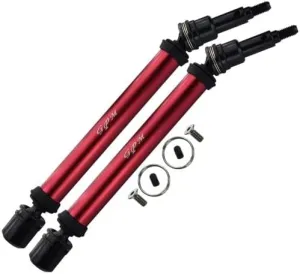 GPM Replacement Parts for 1/10 KRATON 4S BLX Upgrade Parts Harden Steel Aluminum Front Or Rear Adjustable CVD Drive Shaft - 2Pc Set Red
