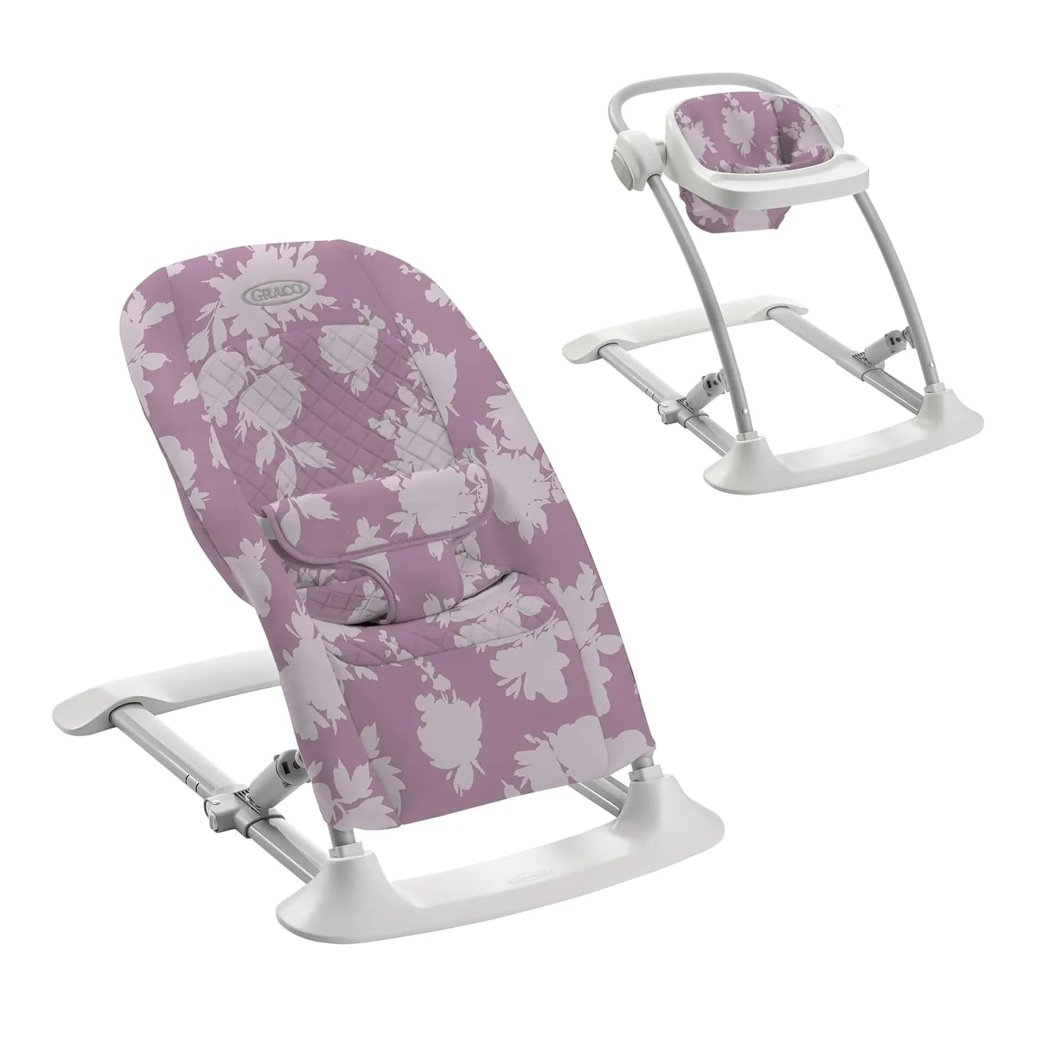 Graco Jumpstart 4-in-1 Adjustable Infant Activity Bouncer & Jumper, Versatile Baby Swing, Floor Seat, and Kids Chair with Snack Tray, Lilac Mod
