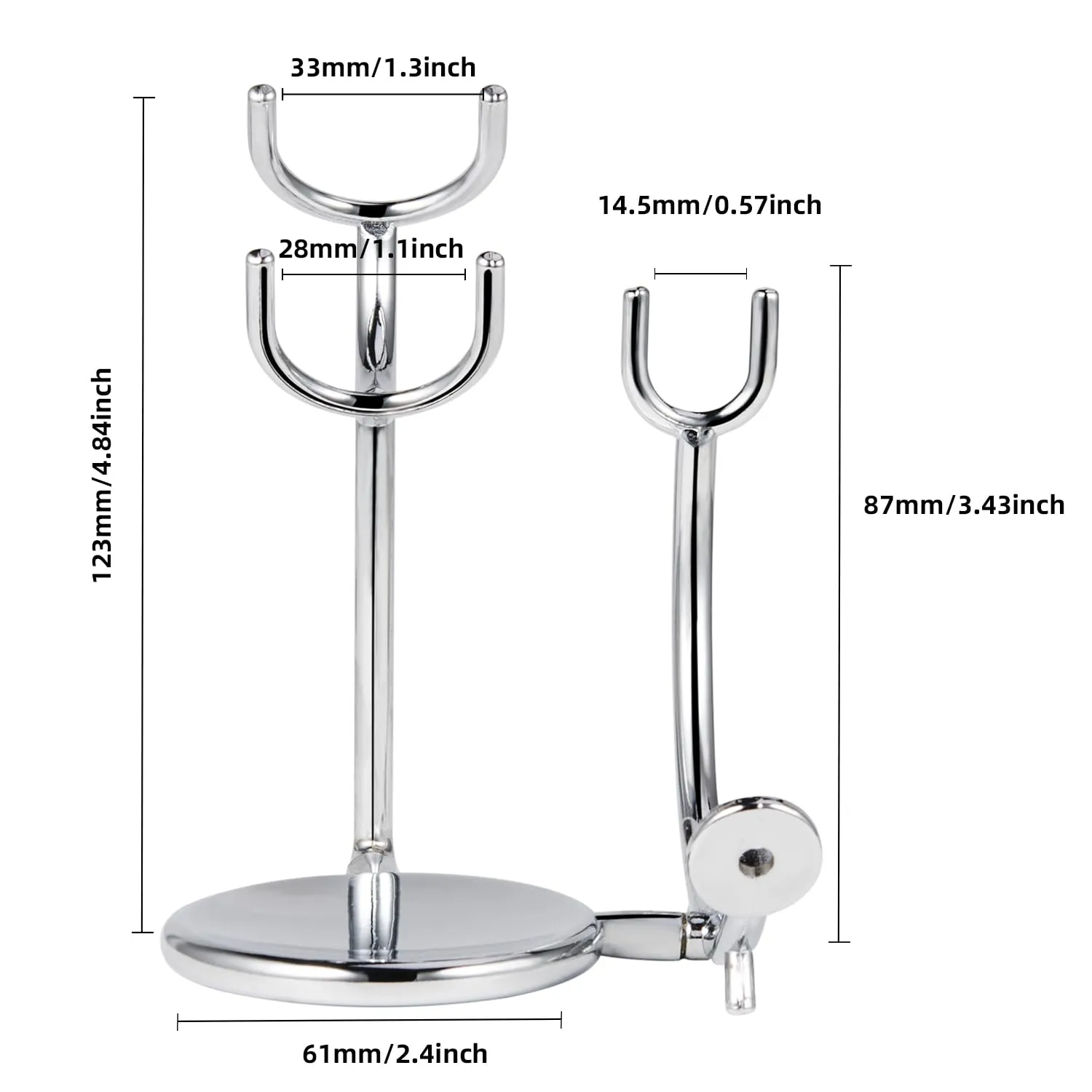 Grandslam Shaving Brush and Bowl Kit for Men, 3 in 1 Shaving Brush Set, Stainless Steel Shaving Bowl and Stand, Shaving Kit for Men