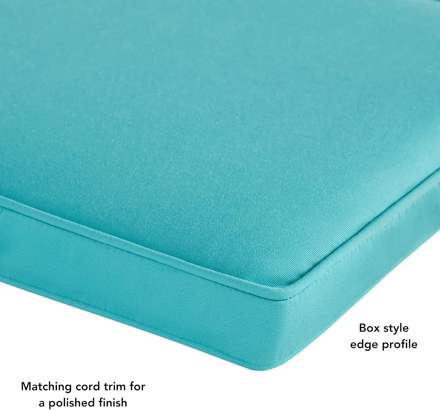 Greendale Home Fashions Sunbrella 17 in. Square Outdoor Corded Chair Pad, Canvas Aruba 2 Count