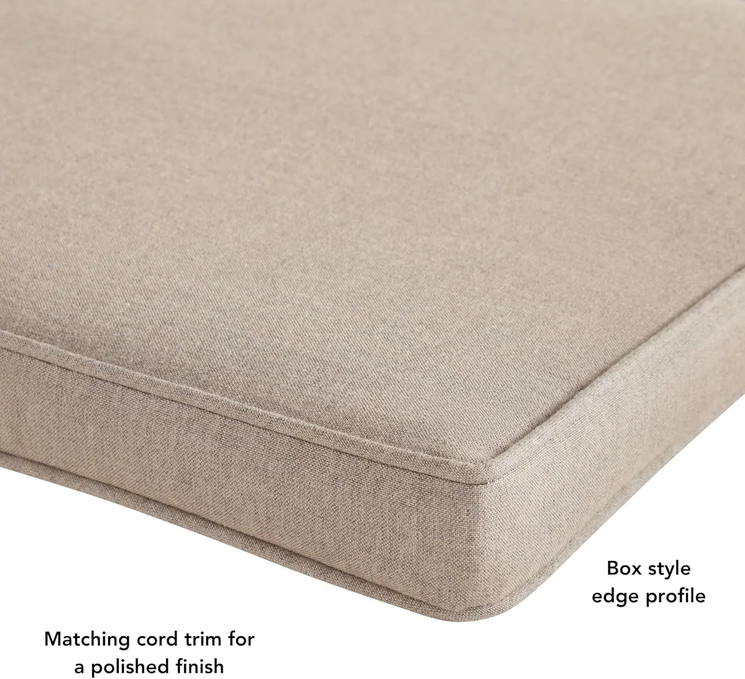 Greendale Home Fashions Sunbrella 17 in. Square Outdoor Corded Chair Pad, Cast Shale 2 Count