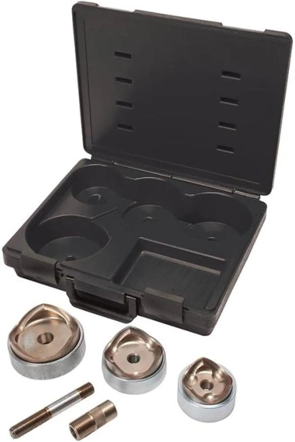 Greenlee 7308 Knockout Kit Punches and Dies for 2-1/2 Inch, 3 Inch, 3-1/2-Inch, and 4-Inch Conduit, Draw Stud, Sleeve and Case