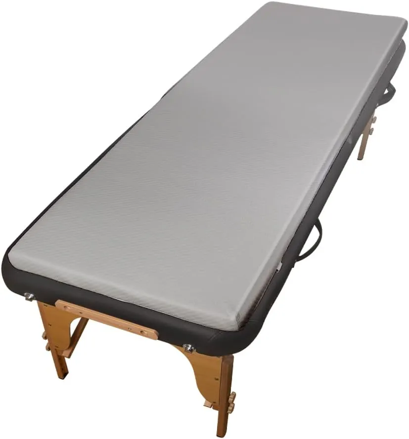Grey 73x24x2 inch Memory Foam Massage Table Topper with Removable Cover-Elastic Bands Non-Slip-Lash Bed Cushion for Beauty and Massage