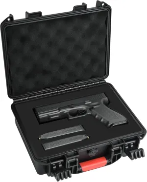 Gun Case TSA Approved Pistol Case Hard Shell Waterproof with DIY Customizable Pre-cut Foam Insert - Travel Gun Case for Gun Case 9mm