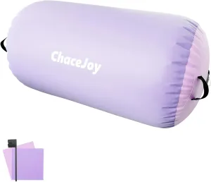 Gymnastics Air Barrel Inflatable Tumbling Roller for Cheerleading and Gymnastics Home Training Perfect for Back Handspring Practice Tumbling Drills Air Roller for Kids and Adults Includes Repair Kit