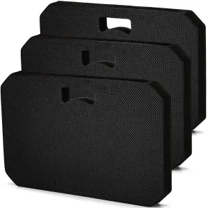 Hacaroa 3 Pack Extra Thick Kneeling Pad, EVA Foam Garden Kneeler Comfortable Knee Pad Cushion for Work, Gardening, Baby Bath, Exercise, Yoga, Water Resistant, Black
