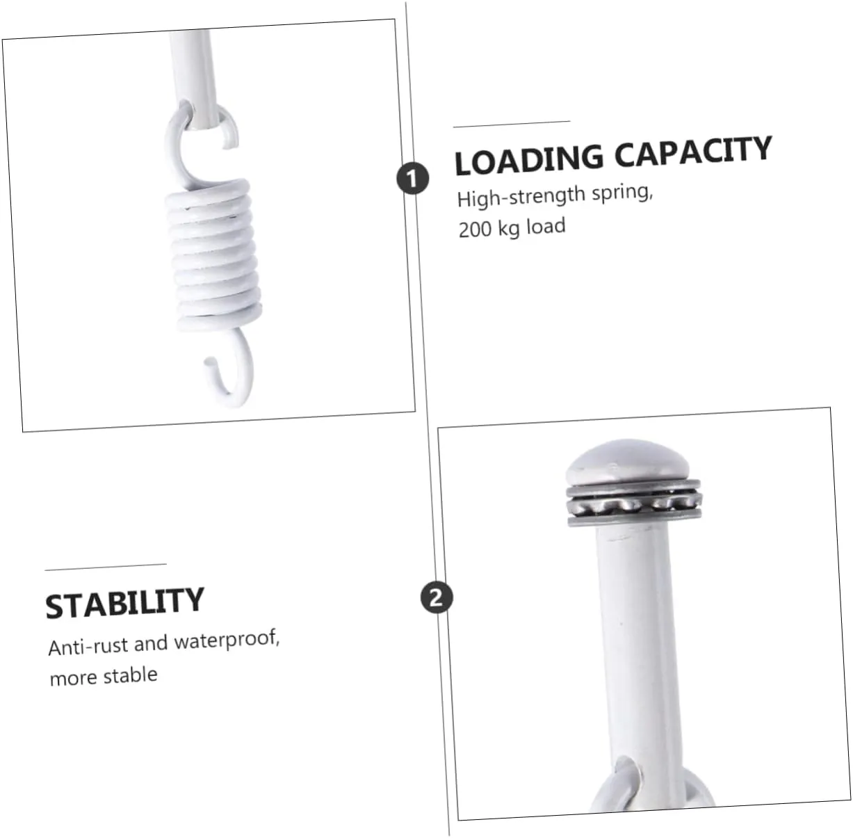 Hammock Bracket Swing Hangers Kit 1 Set Spring Accessories Hook Screw Bolt for Swing Chair Hammock Frame