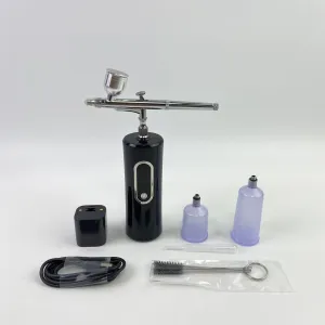 Hand-operated spray guns,Gravity Feed Spray Gun, Automotive Air Paint Spray Gun Kit with 4 Nozzles,1.4mm 1.7mm 2.0mm and 2.5mm, 1000cc Aluminum Cup, Suitable for Auto Paint, Base Coat & Touch Up