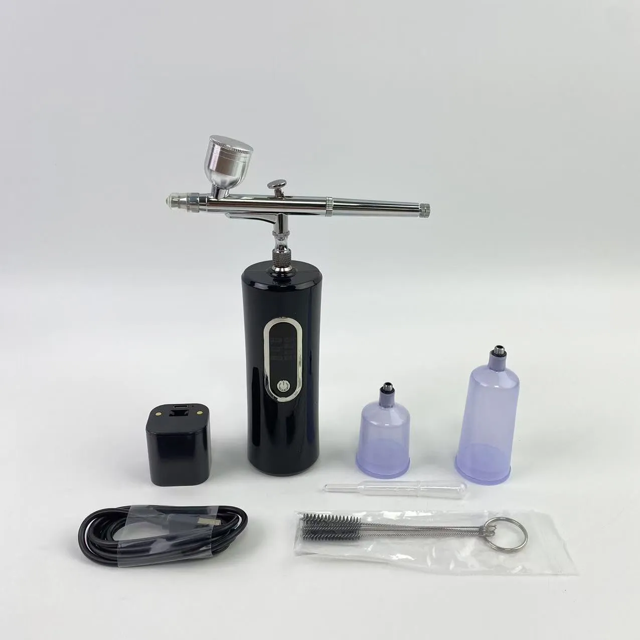 Hand-operated spray guns,Gravity Feed Spray Gun, Automotive Air Paint Spray Gun Kit with 4 Nozzles,1.4mm 1.7mm 2.0mm and 2.5mm, 1000cc Aluminum Cup, Suitable for Auto Paint, Base Coat & Touch Up