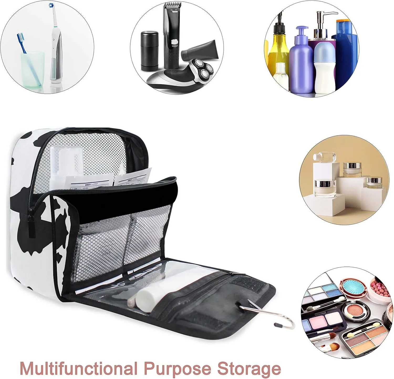 Hanging Travel Toiletry Bag Kit Makeup Case Cosmetics Organizer for Men Women
