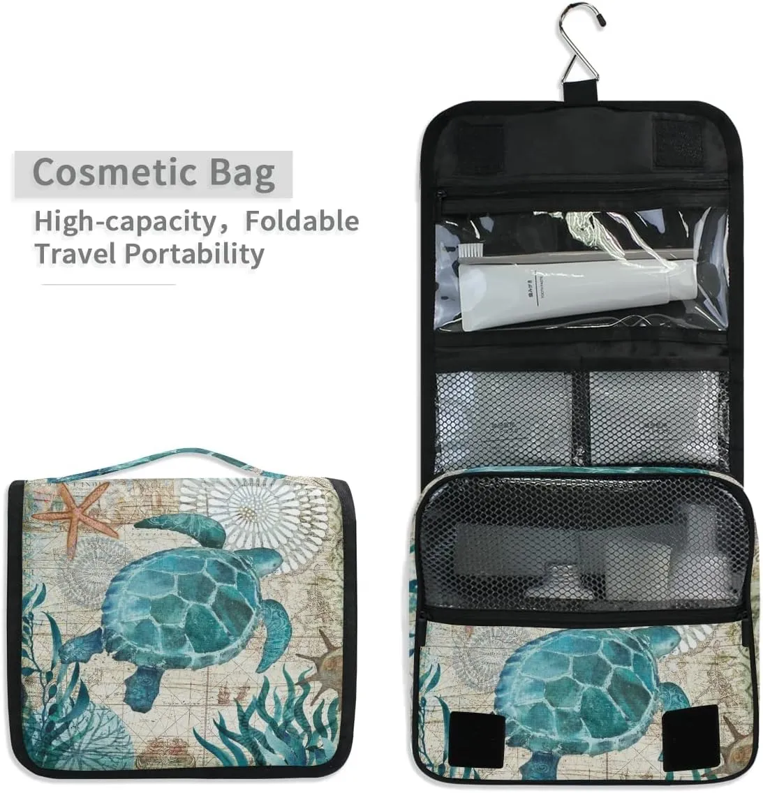 Hanging Travel Toiletry Bag Kit Makeup Case Cosmetics Organizer for Men Women