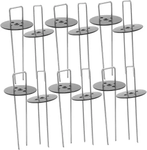 Happyyami 40pcs Landscape Pegs Zinc Wire U-Shaped Ground Nails for Gardening Ideal for Fixing Tarps Garden Cloths Fencing