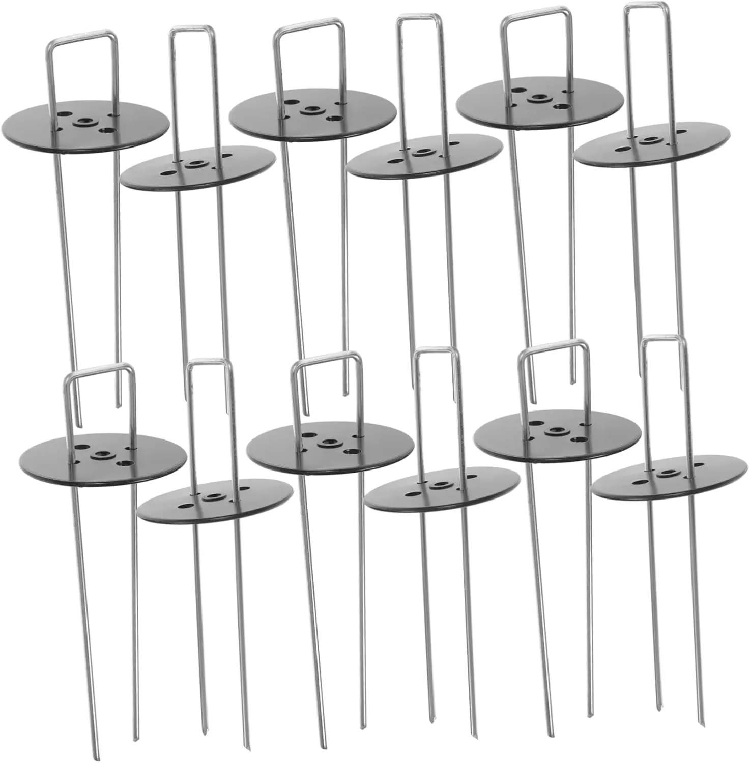 Happyyami 40pcs Landscape Pegs Zinc Wire U-Shaped Ground Nails for Gardening Ideal for Fixing Tarps Garden Cloths Fencing