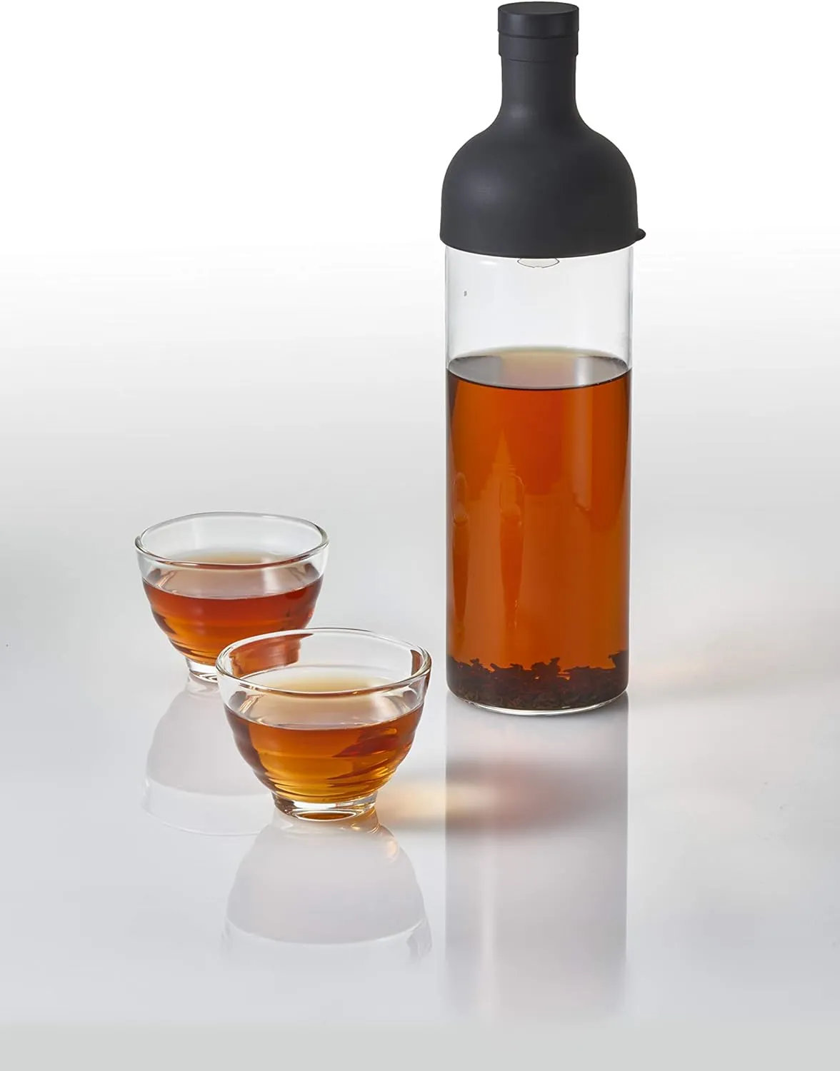 Hario FIHU-2012-B-EX Filter in Bottle and Tea Glass Set Black