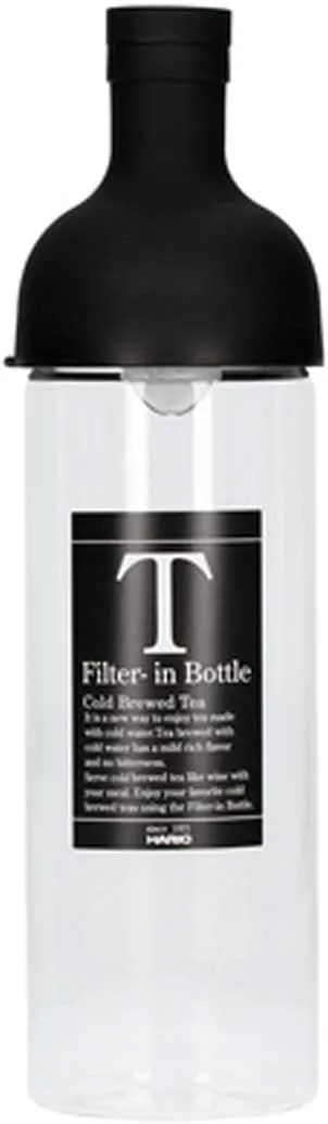 Hario FIHU-2012-B-EX Filter in Bottle and Tea Glass Set Black