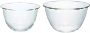 HARIO MXP-2606 Heat Resistant Glass Bowls, Set of 2, 59.1 fl oz (1,500 ml) / 2,200 ml, Made in Japan