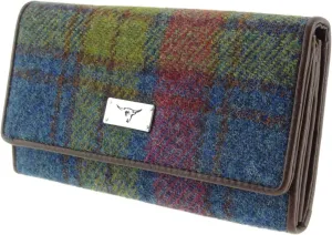 Harris Tweed 'Tiree' Purse ID Window in Multi Colour Tartan