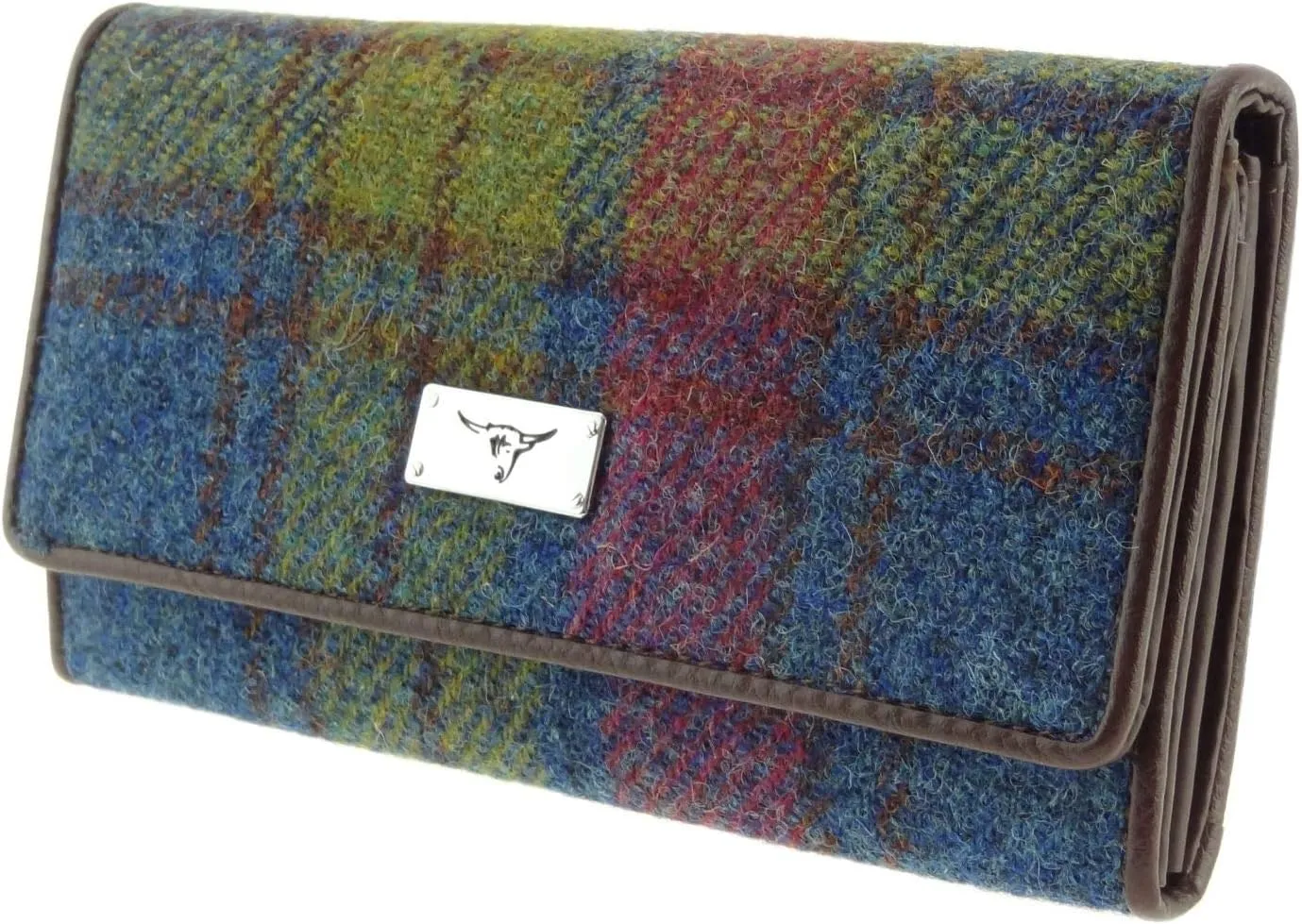 Harris Tweed 'Tiree' Purse ID Window in Multi Colour Tartan