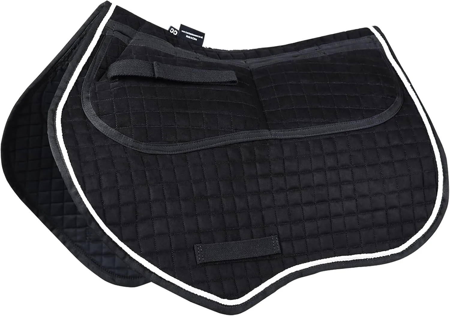 Harrison Howard Diamond Quilted Close Contact Saddle Pad Adjustable with 4 Pockets and Foam Inserts with Differentiated Thickness Horse Riding Pad with Added Cushioning and Comfort