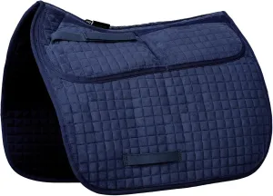 Harrison Howard Diamond Quilted Dressage Saddle Pad Adjustable with 4 Pockets and Foam Inserts with Differentiated Thickness Horse Riding Pad with Added Cushioning and Comfort