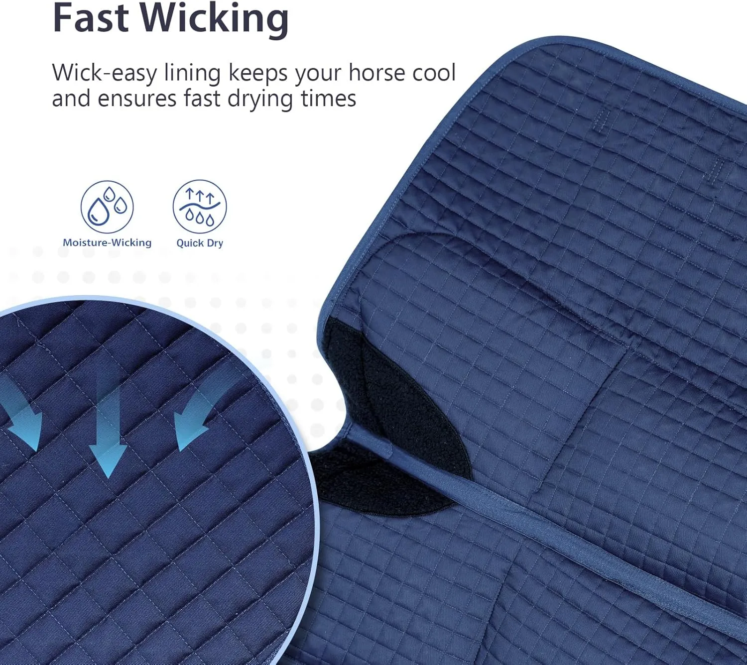 Harrison Howard Diamond Quilted Dressage Saddle Pad Adjustable with 4 Pockets and Foam Inserts with Differentiated Thickness Horse Riding Pad with Added Cushioning and Comfort