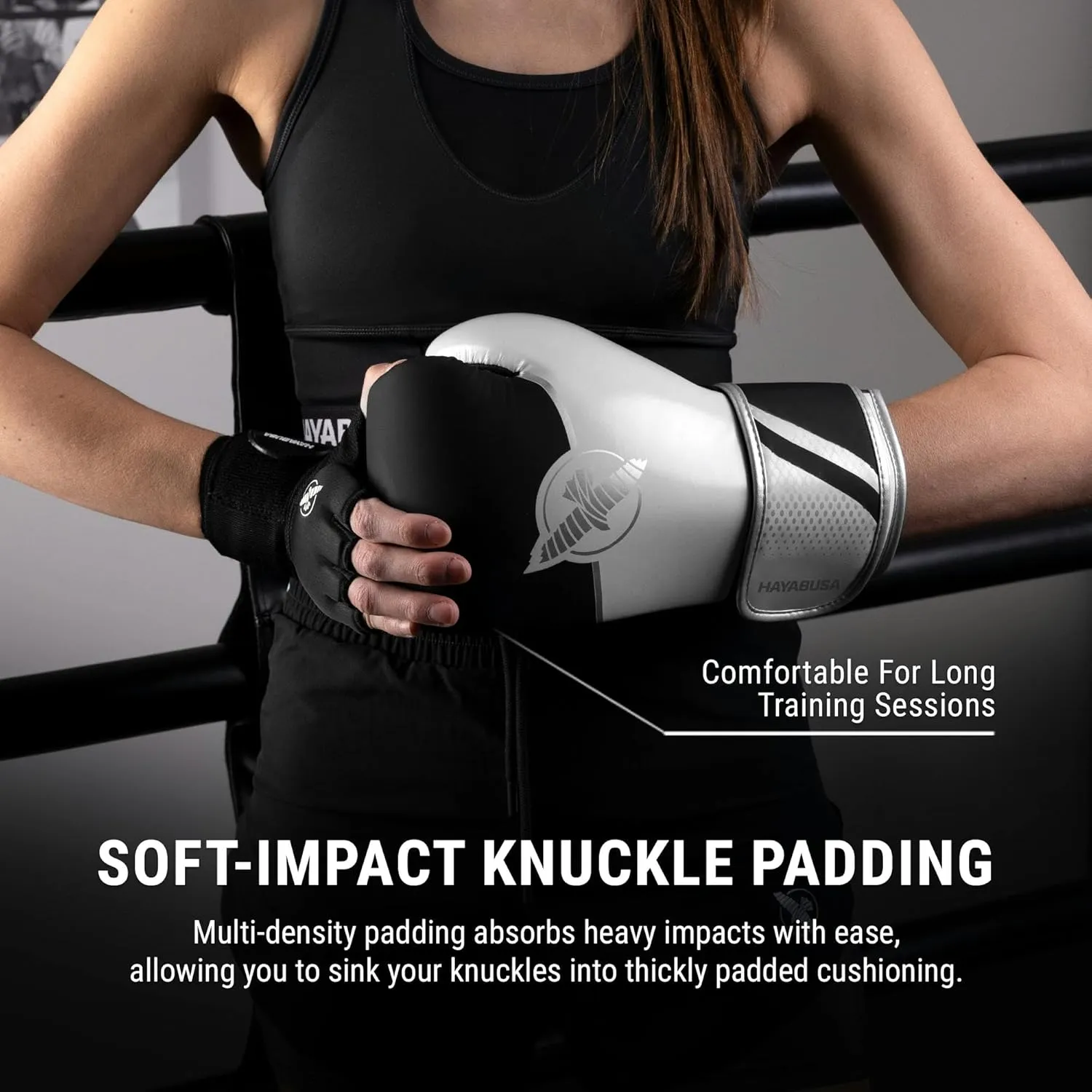 Hayabusa Sport Boxing Gloves for Men and Women – Dual-Splinted Wrist Support, Multi-Density Foam Padding, Contoured Fit – Ideal for Boxing, Kickboxing, and Muay Thai Training