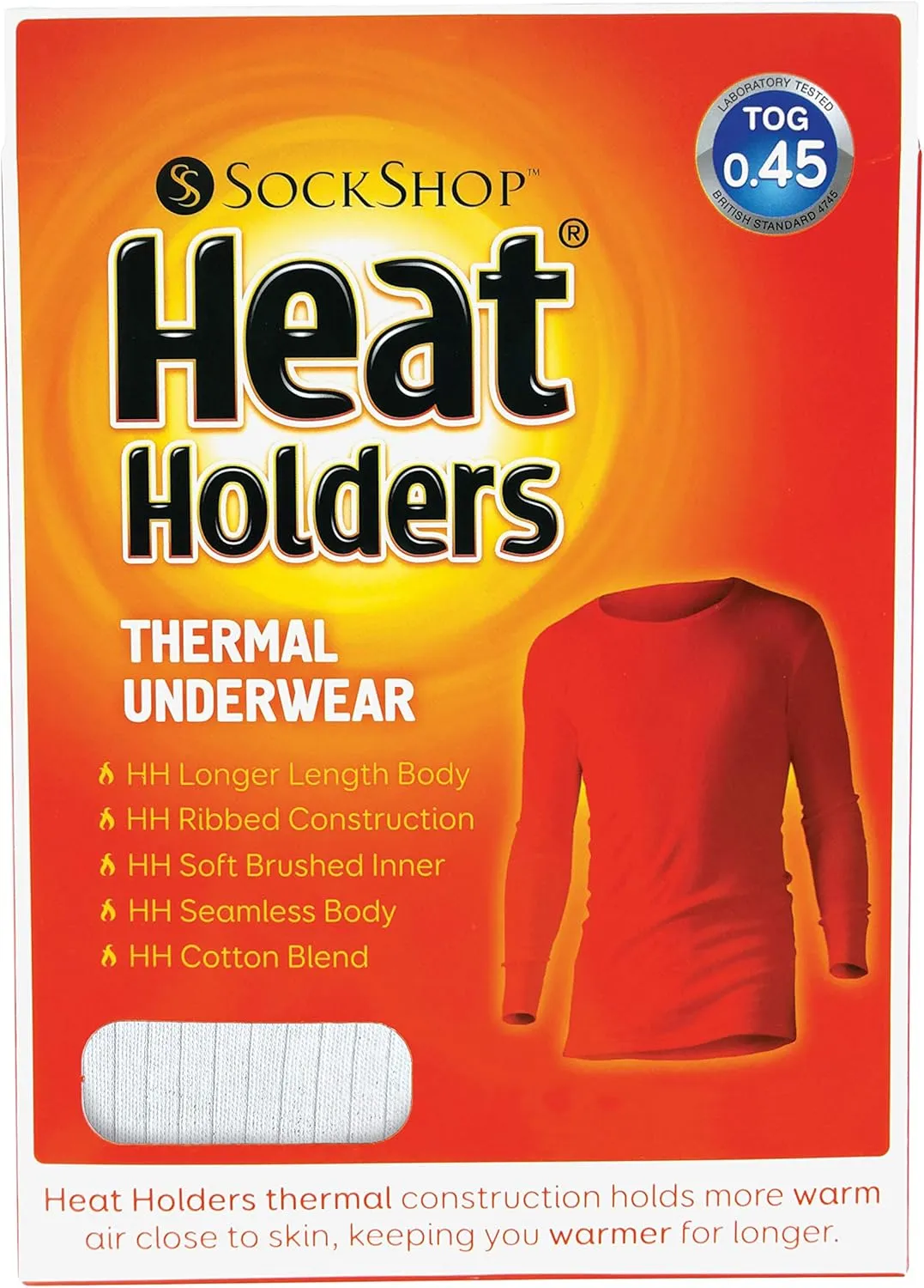 HEAT HOLDERS - Mens Winter Warm Thermal Underwear Long Sleeve Vest Top Shirt