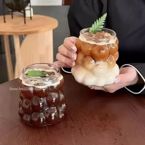 Heat-Resistant Clear Glass Cup Set - Coffee Tea Juice Beer Mugs
