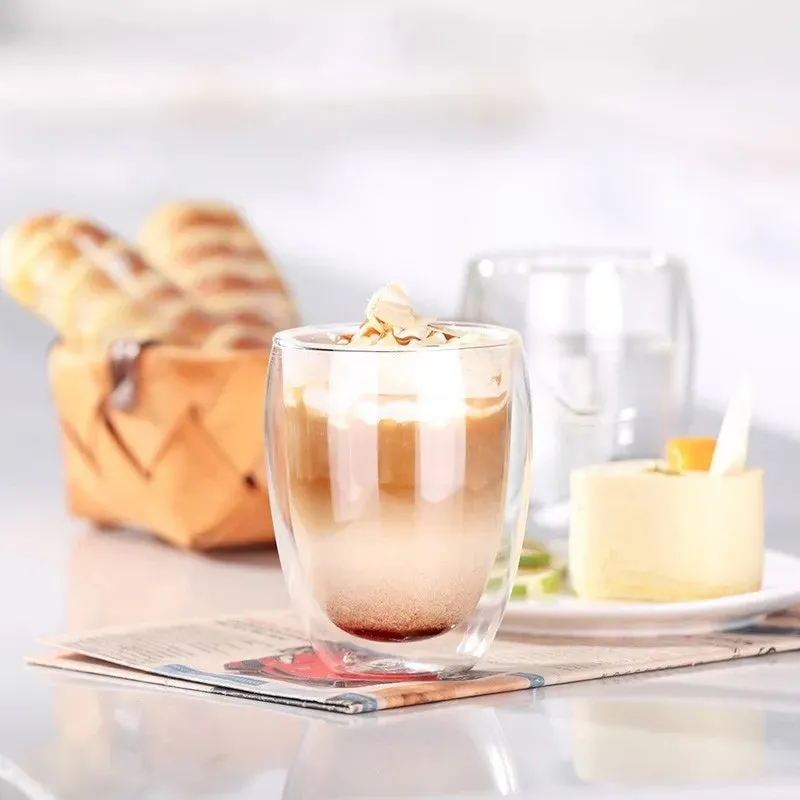 Heat-Resistant Double Wall Glass Cup Set