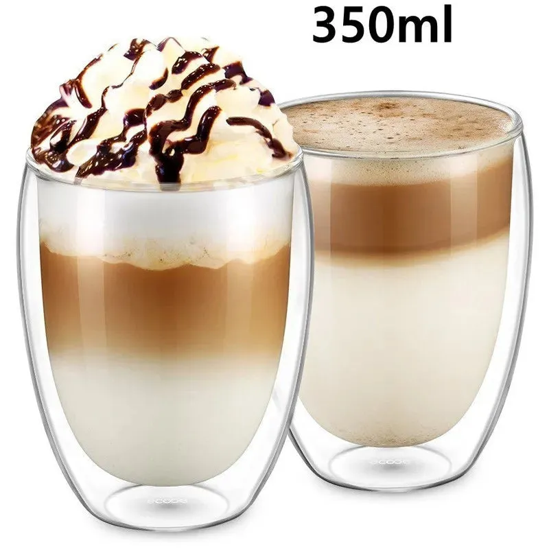 Heat-Resistant Double Wall Glass Cup Set