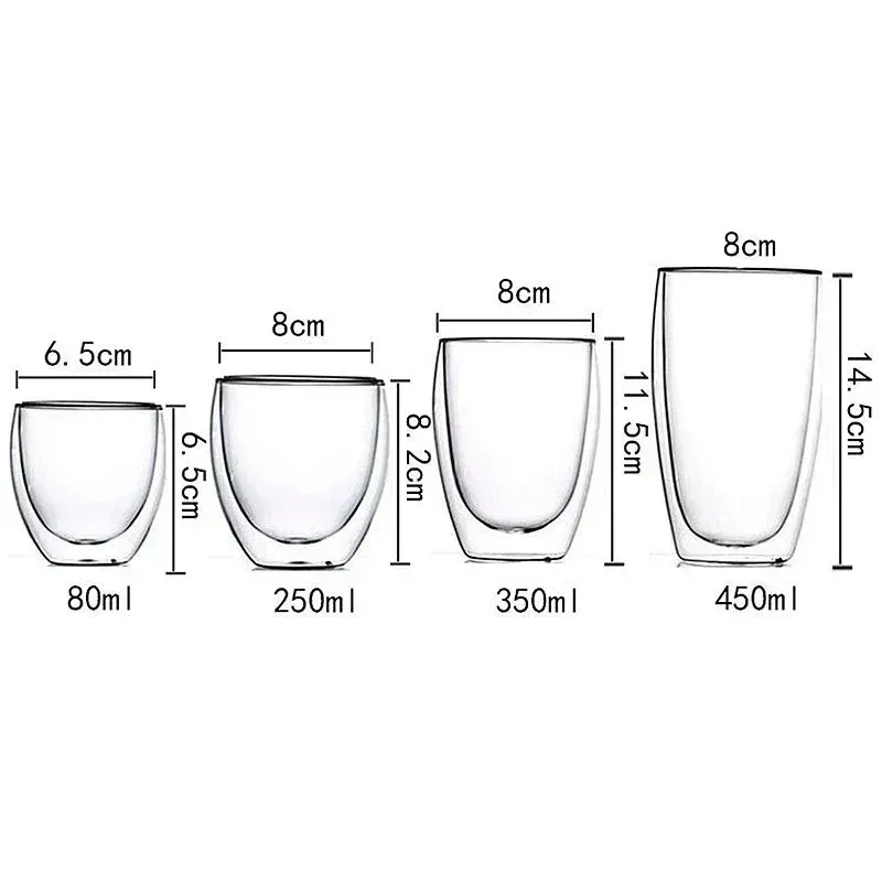 Heat-Resistant Double Wall Glass Mug