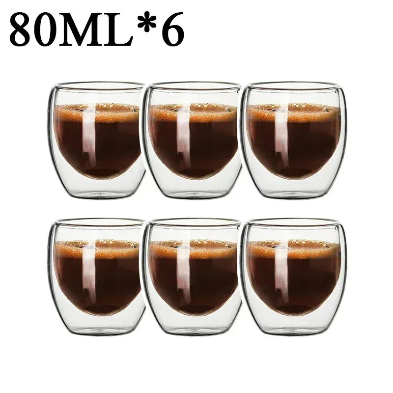 Heat-Resistant Double Wall Glass Mug