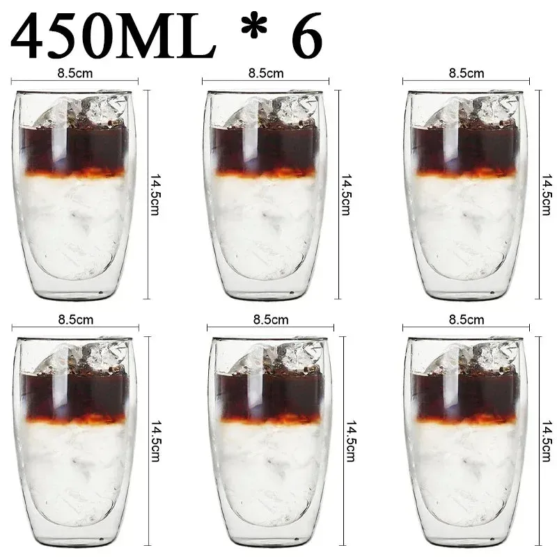 Heat-Resistant Double Wall Glass Mug