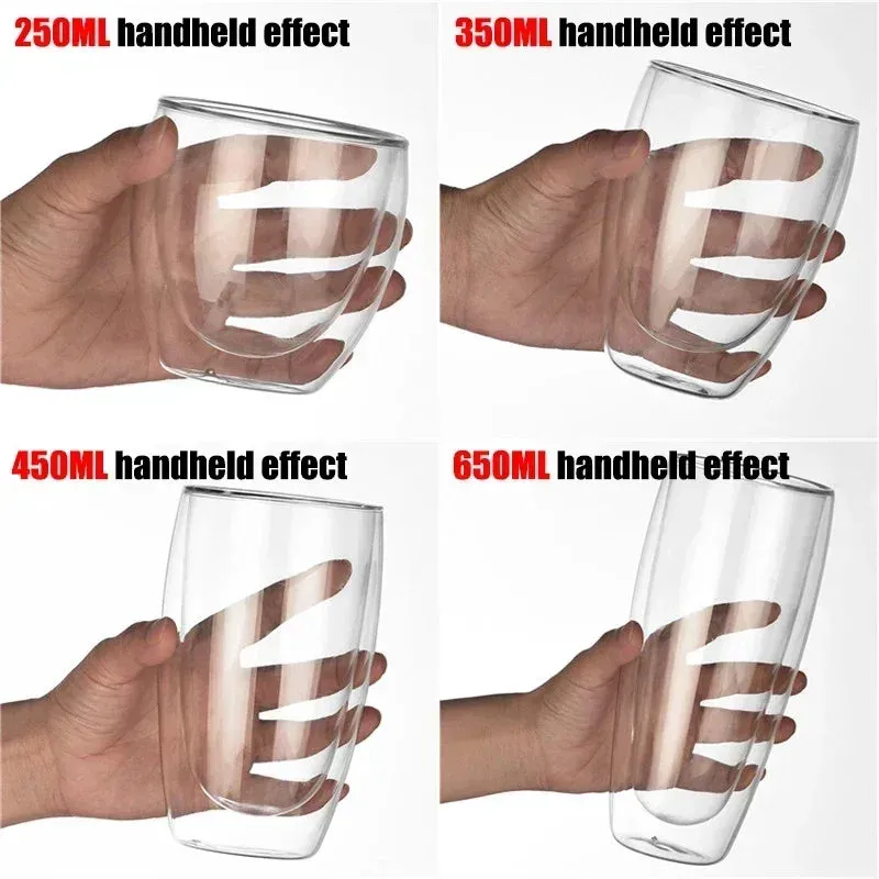 Heat-Resistant Double Wall Glass Mug