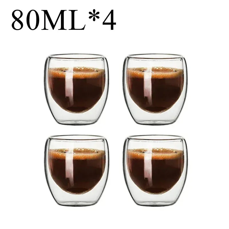 Heat-Resistant Double Wall Glass Mug