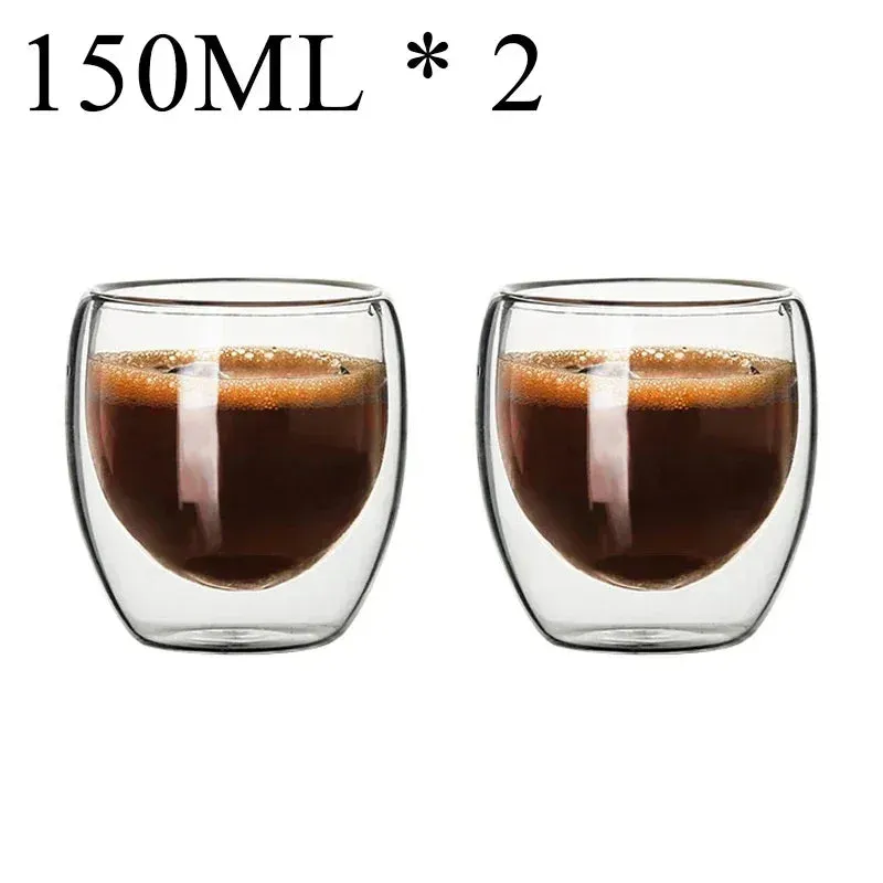 Heat-Resistant Double Wall Glass Mug