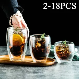 Heat-Resistant Double Wall Glass Mug