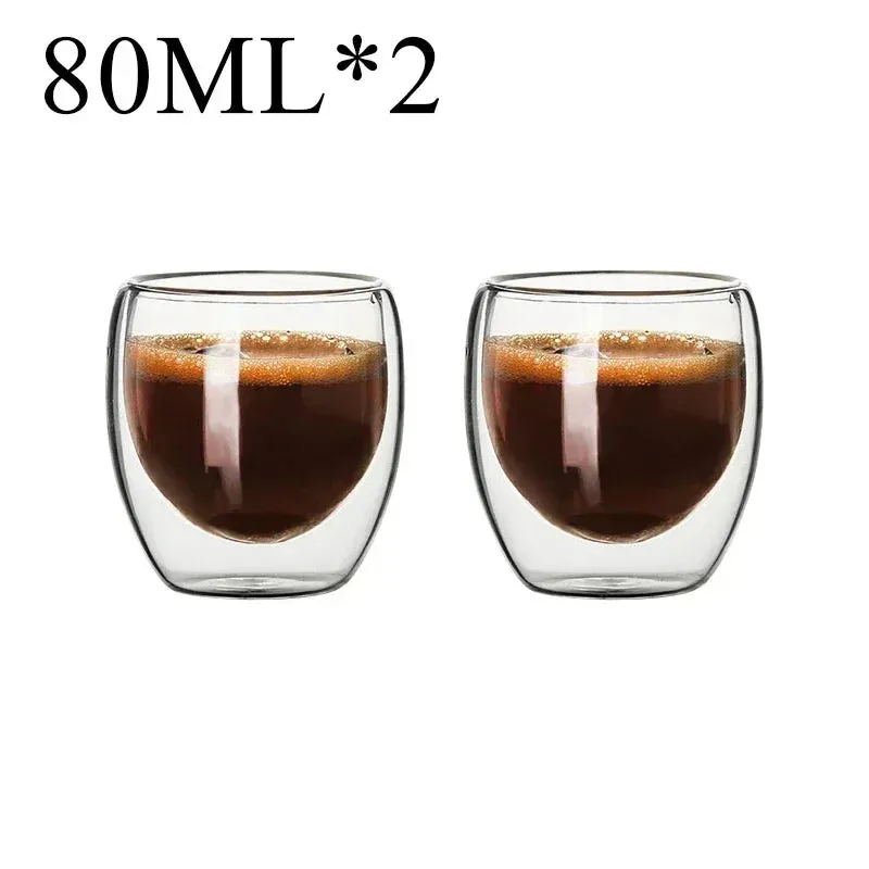 Heat-Resistant Double Wall Glass Mug