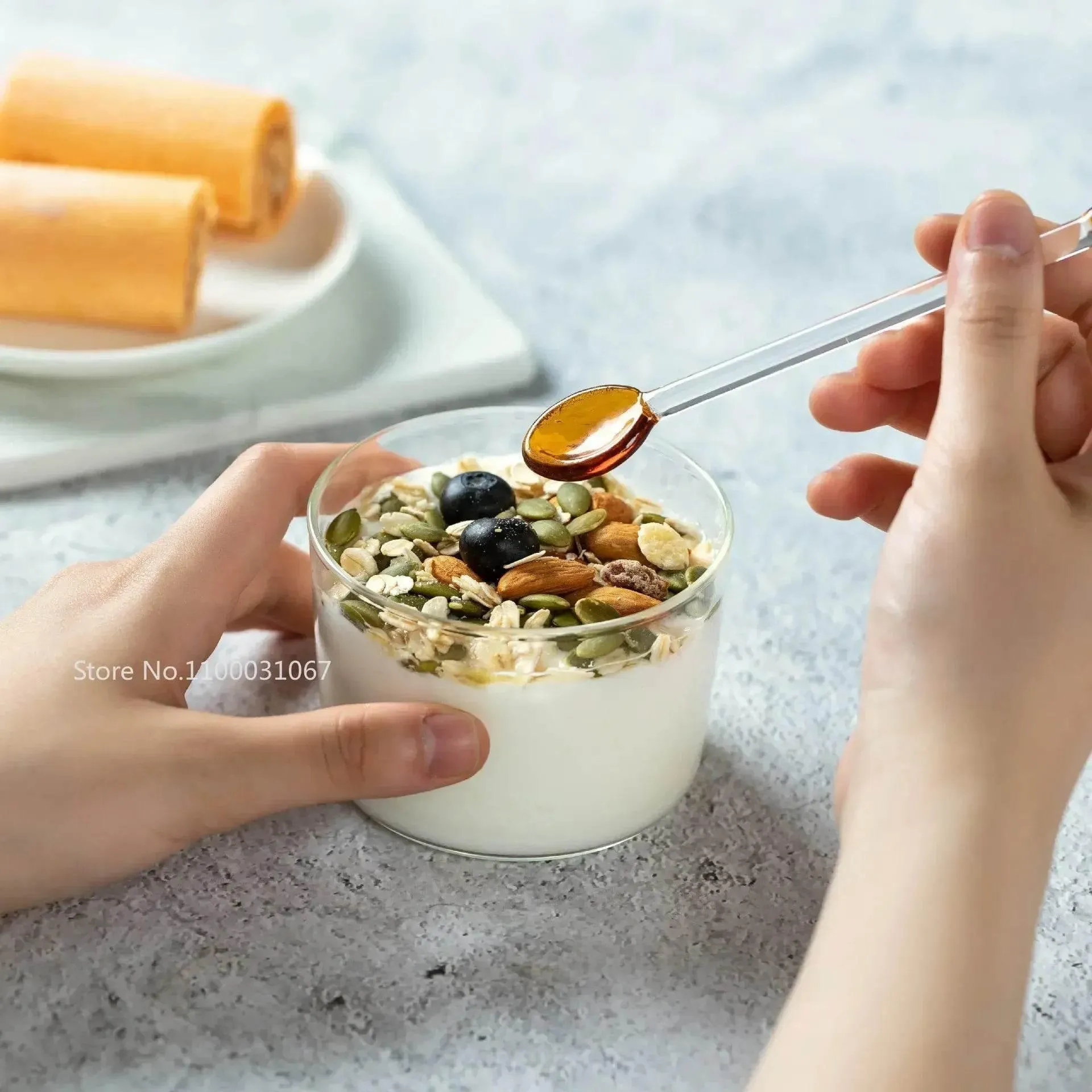 Heat-Resistant Glass Spoon Set - Coffee Dessert  Tea Spoons