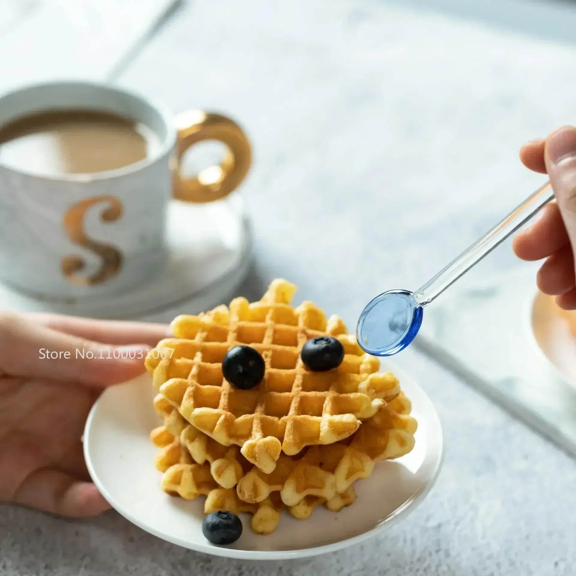 Heat-Resistant Glass Spoon Set - Coffee Dessert  Tea Spoons
